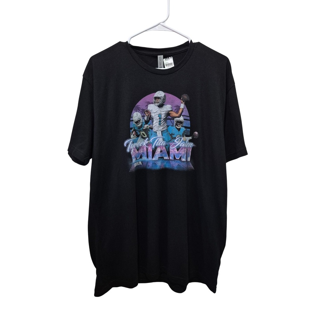 Miami Dolphins T Shirt Tyreek Tua Jaylen Waddle NFLPA Football XL‎